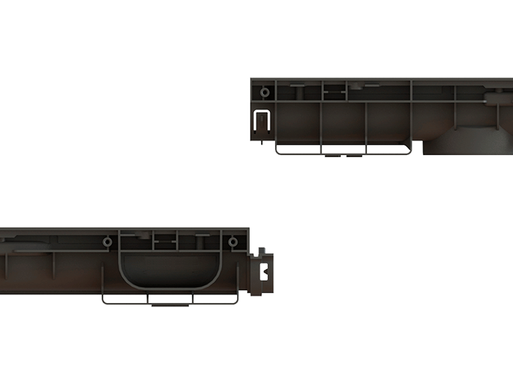 Rigolă din plastic BASE DN100 H80 cu grătar metalic zincat în fante clasa de sarcini A15